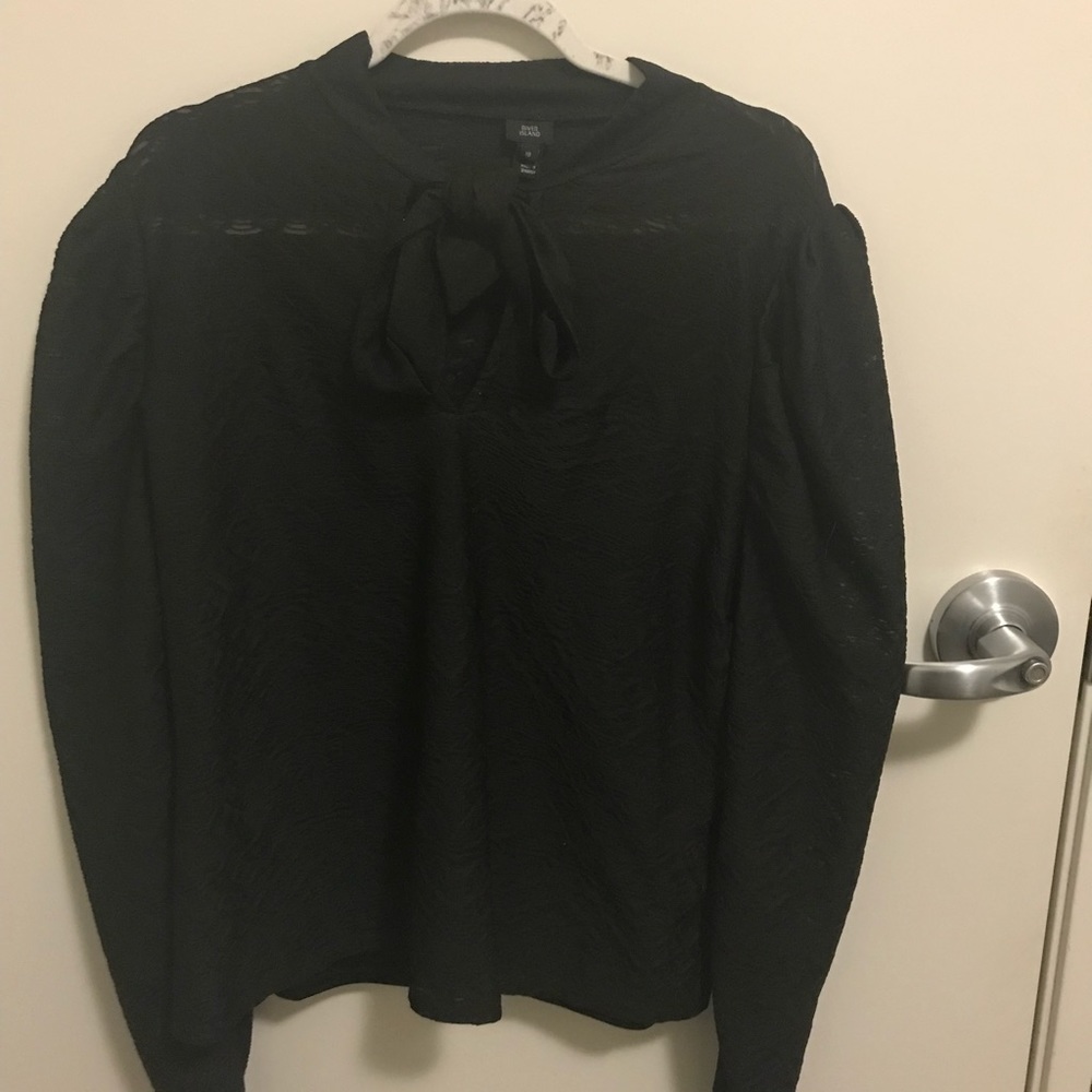 River island Victorian sleeve tie neck blouse